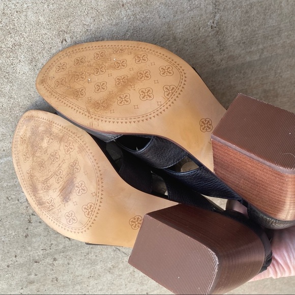 ISOLA | Rona Caged Black Leather Bootie Heels 10 - Picture 8 of 9